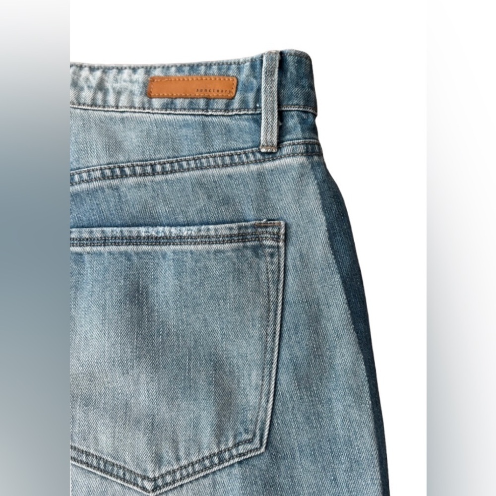 Sanctuary Charli shadow strp lt wsh hi rise strght lg jns WM 31” preppy festival - Picture 11 of 12